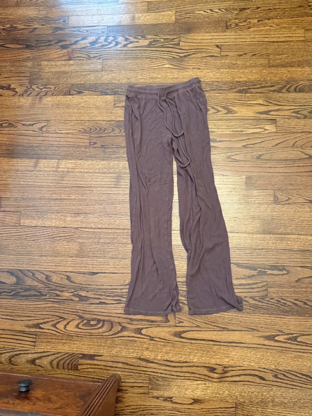Brown Women's Lounge Pants - Soft Ribbed Sleepwear